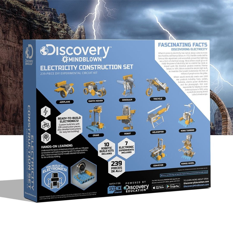 Discovery Mindbown Electricity Construction Set (239-piece DIY Experimental Circuit Kit)